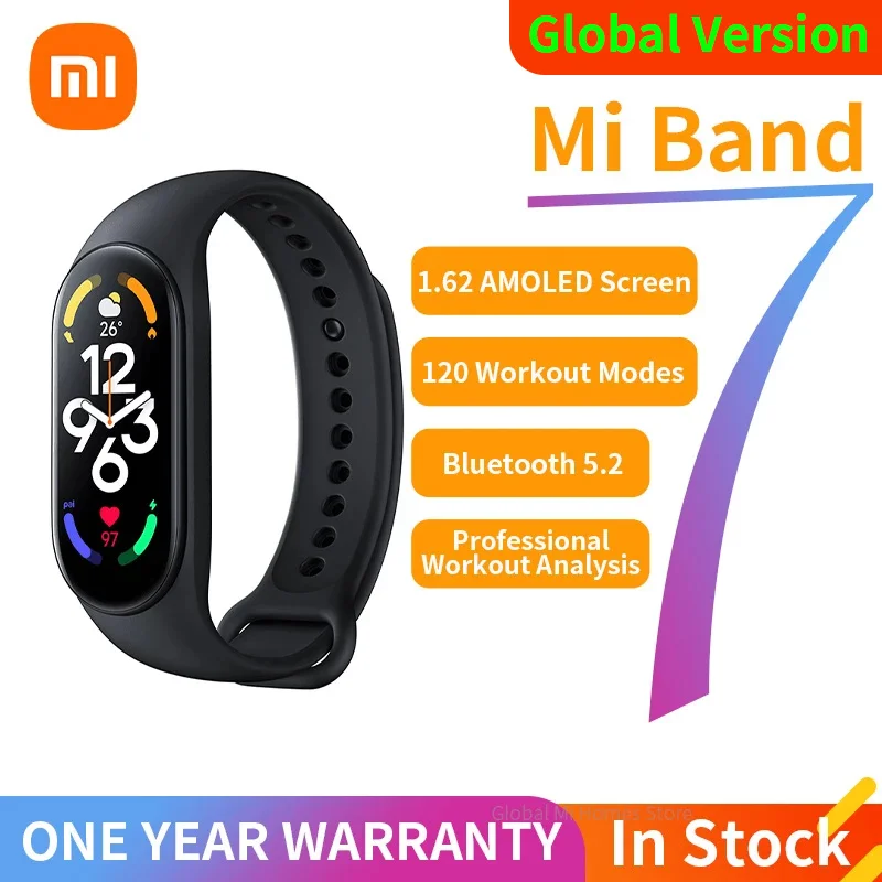 

Xiaomi Mi Band 7 Smart Bracelet Smart 1.62" AMOLED Bluetooth 5.2 With 120 Workout Modes Professional Smart Band