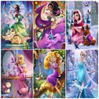 Цифровая картина маслом Disney, Сказочная раскраска принцессы и эльфа по номерам, подходит для взрослых, ручная роспись, домашний декор