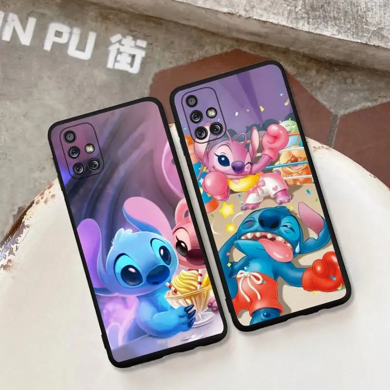 

Couple Angie And Stitch Phone Case For Samsung Galaxy Note 20 Ultra 7 8 9 10 Plus lite M31S M30S M51 M21 Soft Cover