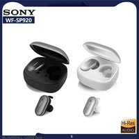 original sony wf sp920 wireless bluetooth headphones bass stereo music earbuds sports waterproof tws earphones with mic headset