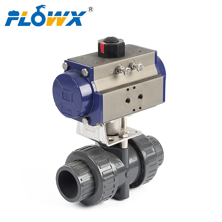 Пневматический шаровой кран из полипропилена DN20