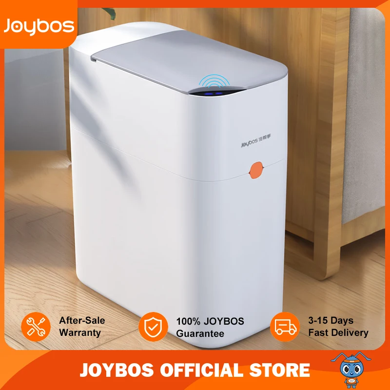 Joybos-cubo de basura inteligente con Sensor automático, cubo de basura impermeable para baño, cocina, armario, almacenamiento, estrecho, JX59