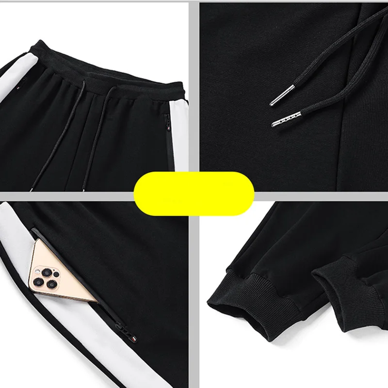 Spring Sports Suit Casual Jogger Sportswear 2 Piece Tracksuit Set Men Autumn Zip Up Hooded Jacket and Sweatpants Male Clothing