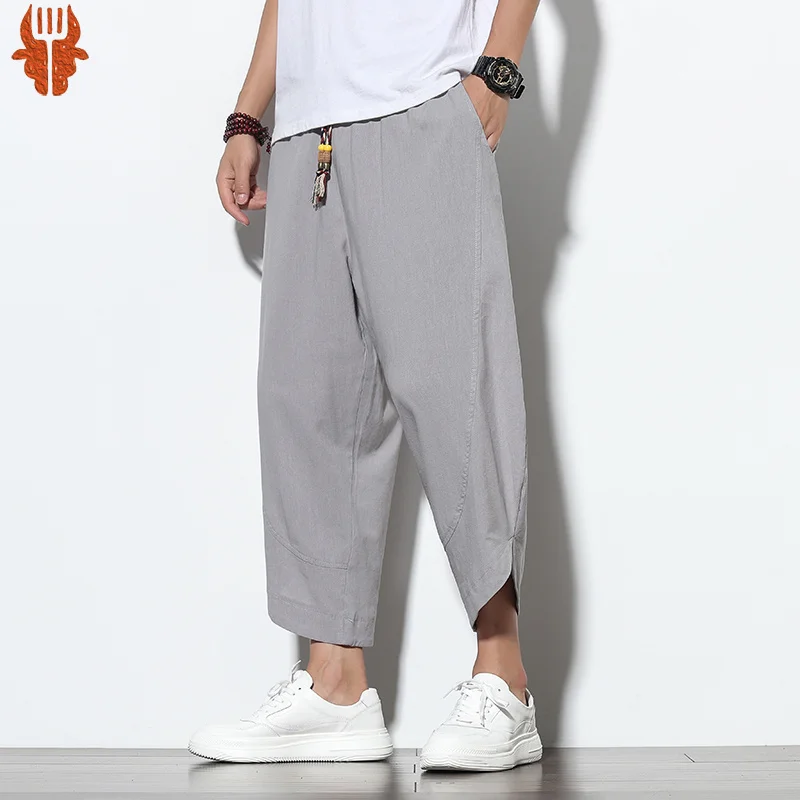 

Men's Harem Pants Korean Style Harajuku Ankle Length Jogger Sweatpants Loose Casual Male Streetwear Men Trousers