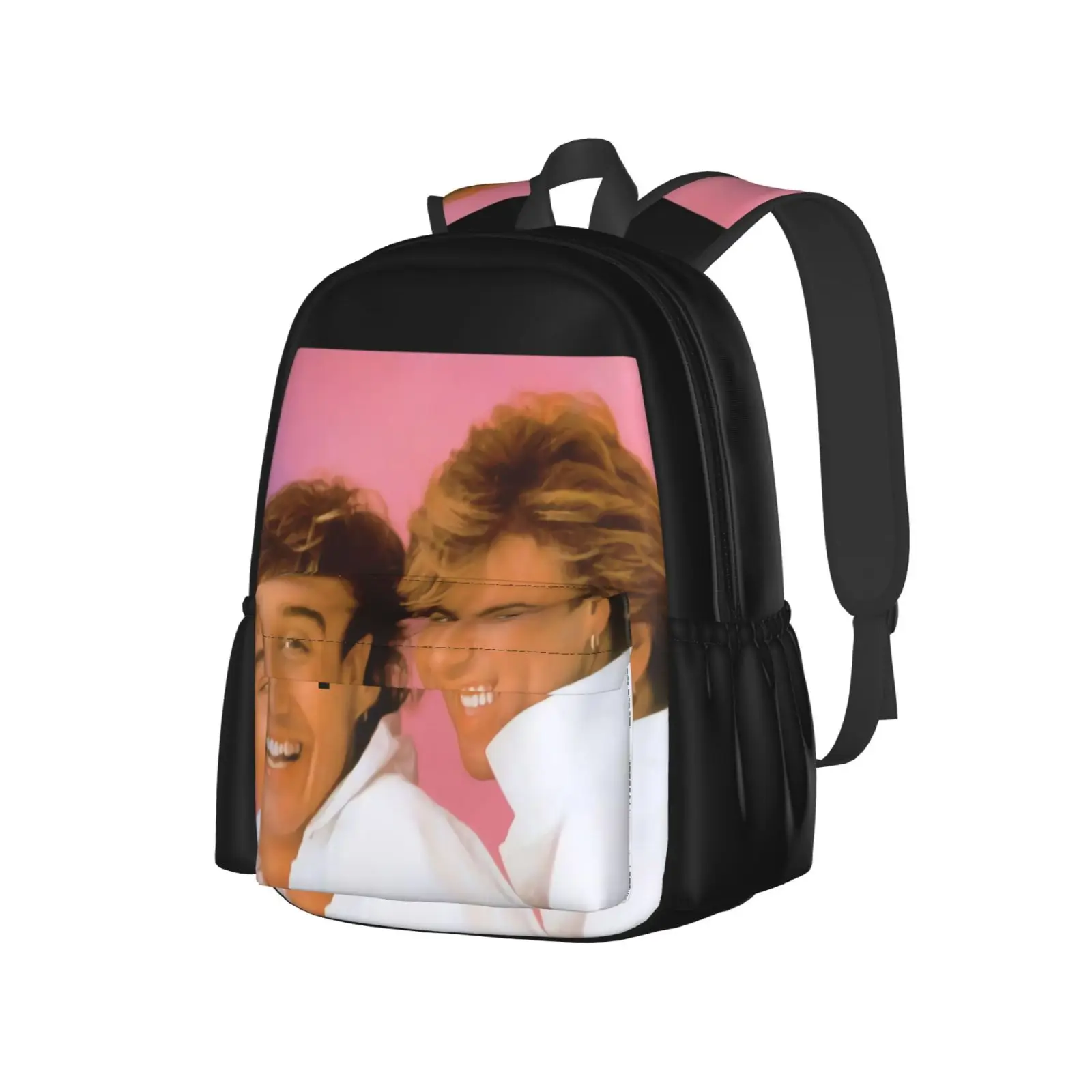 

Wham George Michael Poster 921 Men's Bag Anime Bag Women's Backpack Bag Pouch Cute Children's Fabric Bag Bag Women Custom Logo