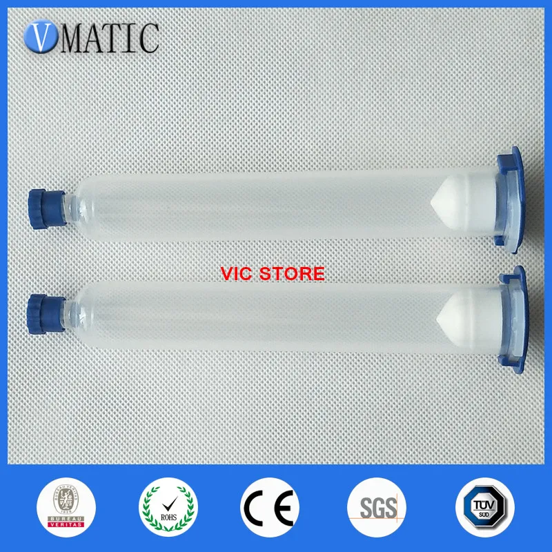 Free Shipping 3pcs Quality EFD 10cc 10ml Pneumatic Syringe With Luer Lock Tip Cap, Pistons And End Cover