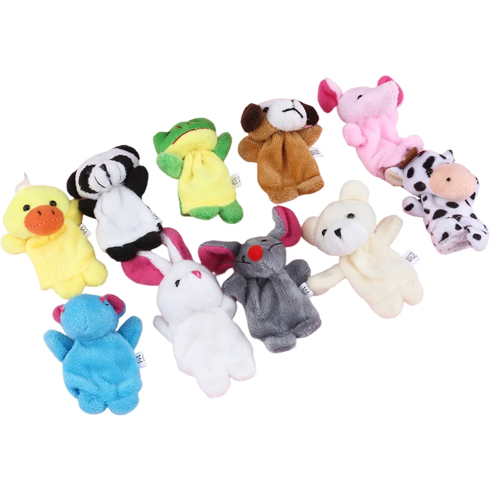 

10pcs Finger Puppets Hand Finger Puppets Toy Mini Animal Finger Puppets