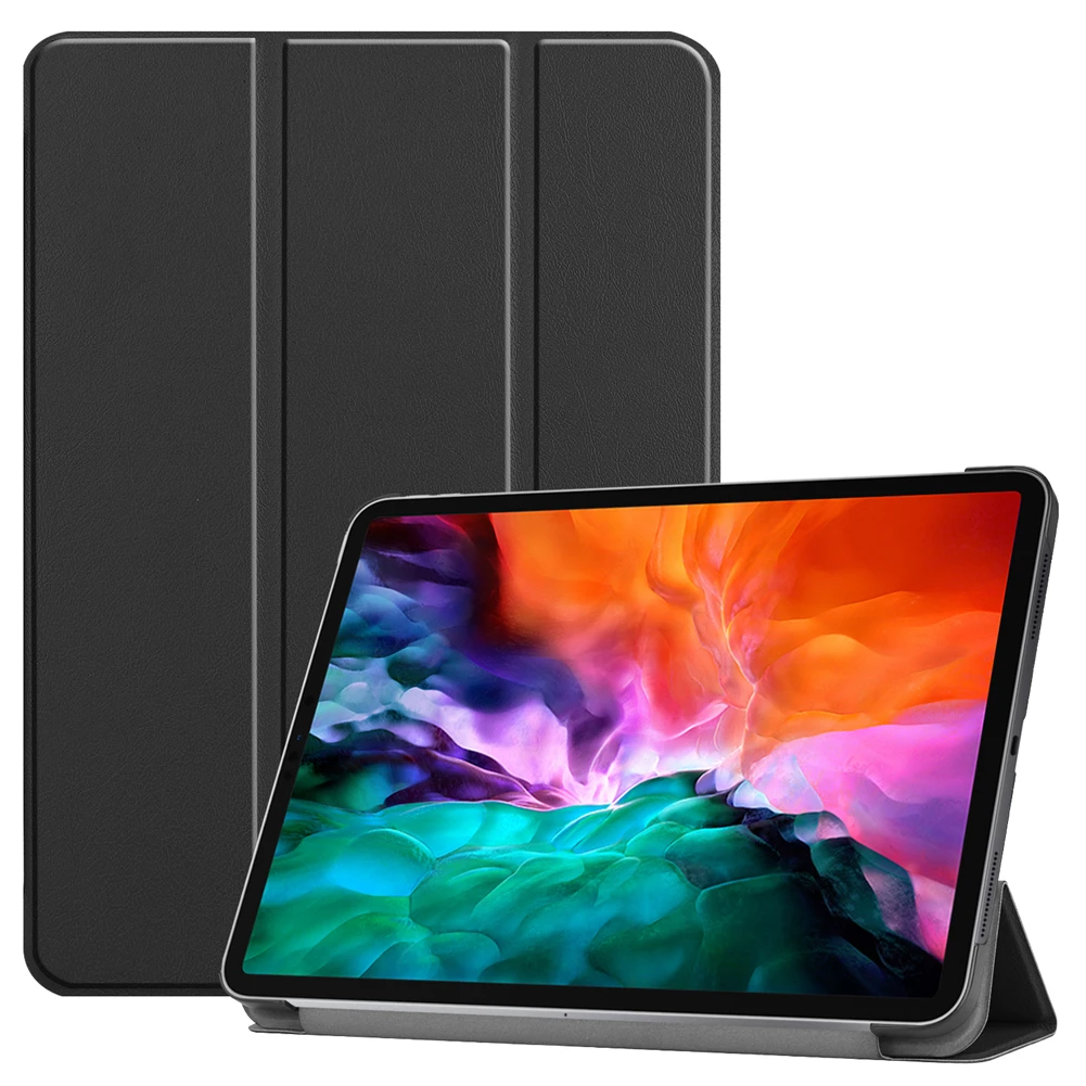 

Tri-Folding Tablet Case for iPad Pro 12.9 2021 A2378 A2461 A2379 Auto Smart Shell Cover for iPad Pro 12.9 2020 2018 A1876 A2229