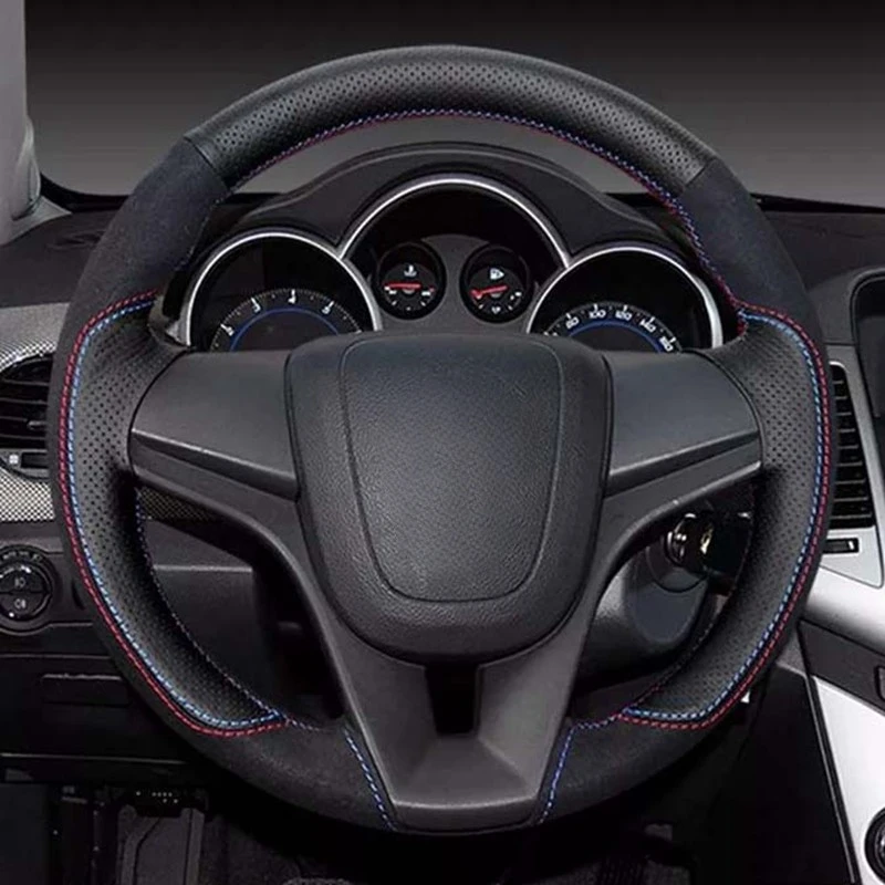 

Прошитый вручную черный чехол из натуральной кожи для Chevrolet Aveo 2011-2014 Orlando 2010-2015 Cruze 2009-2014