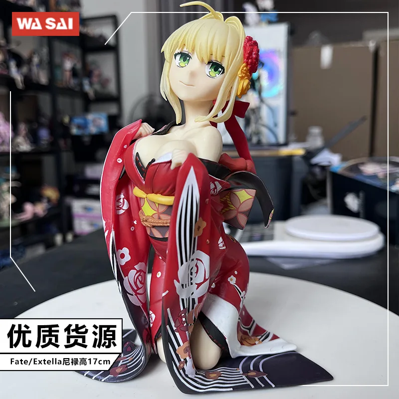 Anime Fate Night Saber Kneeling Nero Claudius Seba Sexy Maid Pvc Model Toys | Action Figures