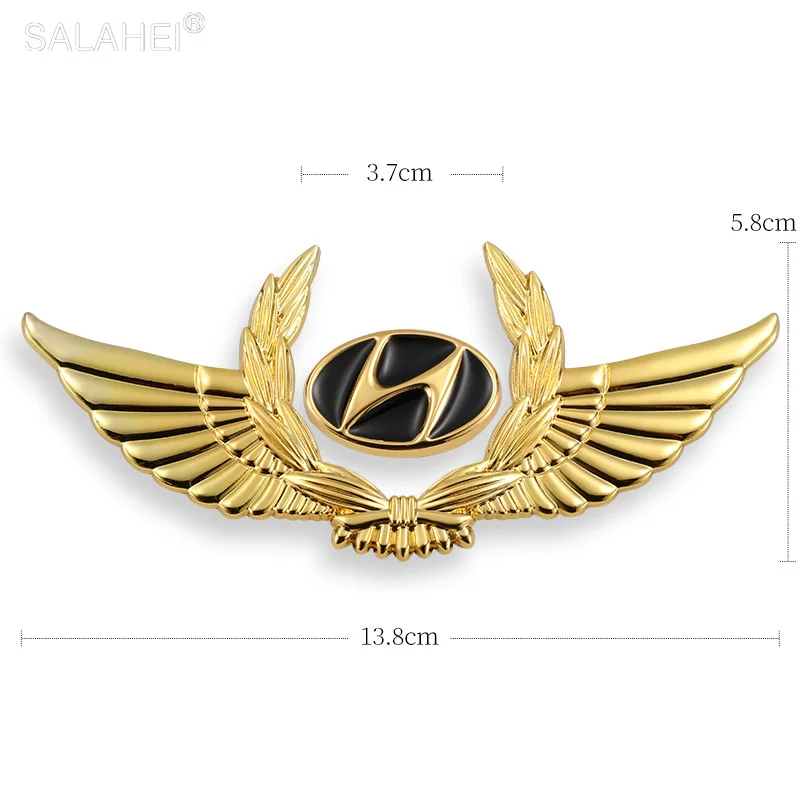 

Car Body Wheat Wings Side Mark Logo Sticker For Hyundai Solaris IX35 I20 I30 I40 Tucson Accent Creta Santa Veloster Kona Lafesta