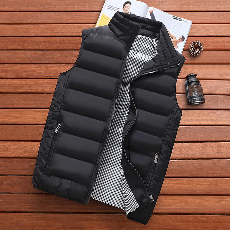 

Male Winter Casual Waistcoat Brand Clothing Vest Jacket Mens New Autumn Warm Sleeveless Jacket Men Vest Plus Size Veste Homme