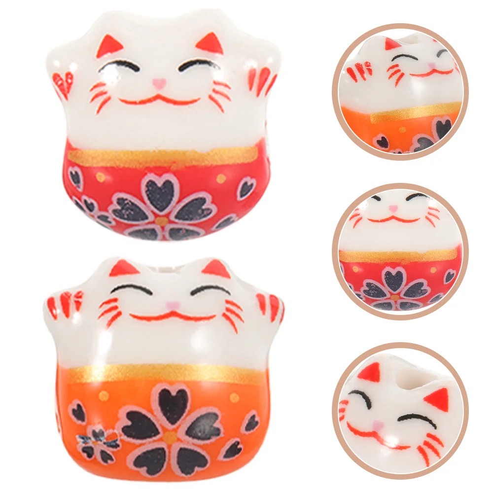 

Cat Charms Beads Jewelry Fortune Diy Pendants Animal Luck Good Making Loose Bracelet Accessories Japanese Cute Pendant Charm