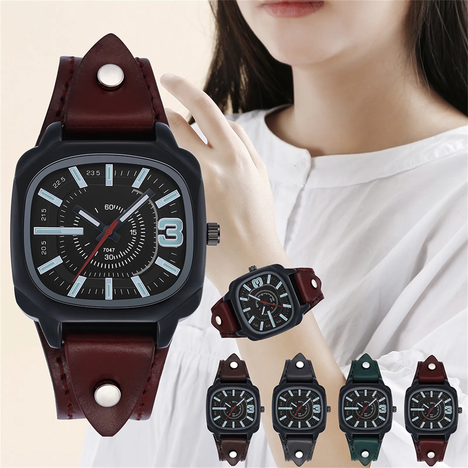 

Skinny Watches for Women Fashion Sport Men's Stainless Steel Case Belt Band Quartz Analog Wrist Watch