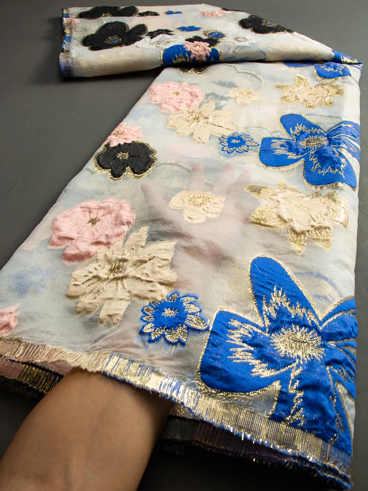 Нигерийская парчовая кружевная ткань 2023 высокое качество Африканское