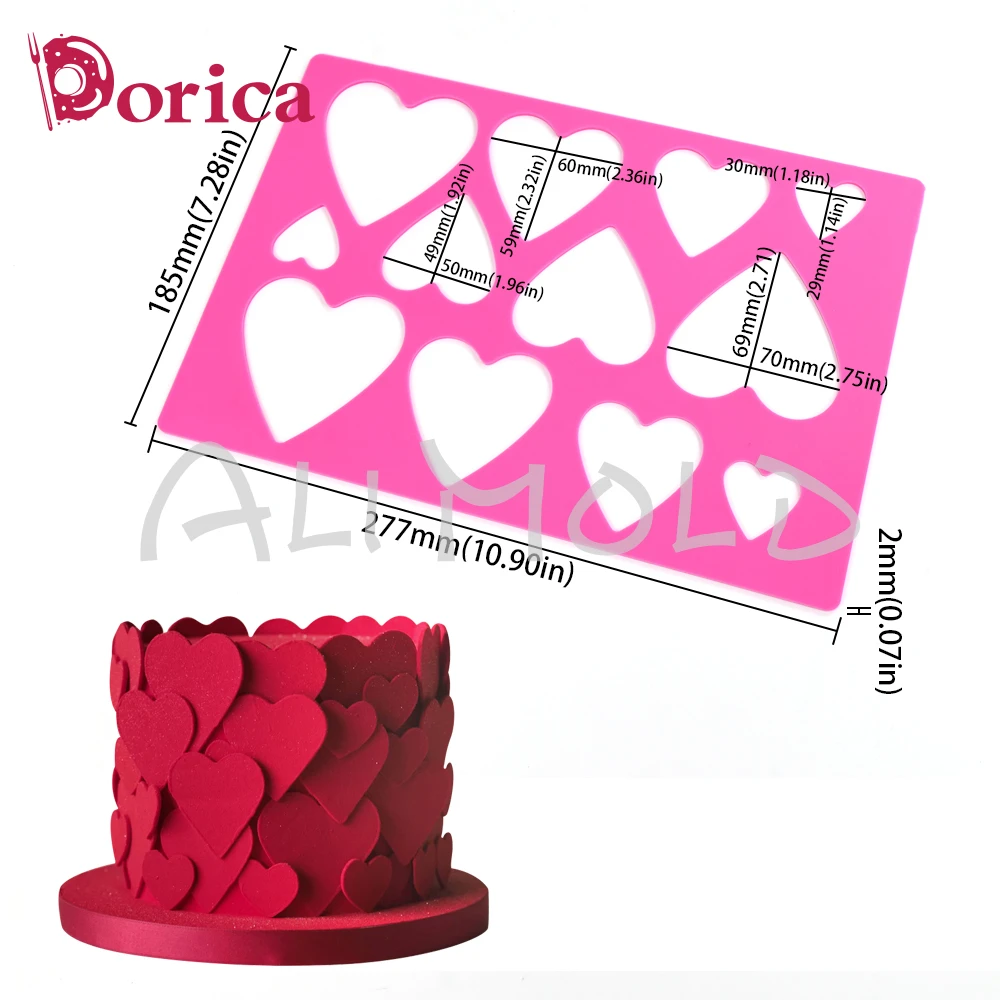 

Силиконовые формы для шоколада и печенья в форме сердца Dorica