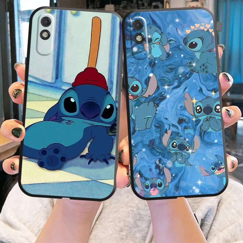 

Disney Cute Stitch Phone Case For Xiaomi CC9 CC9e 10S 10 Pro 11 11 Lite 11 Pro 10 Funda Liquid Silicon Carcasa Back Coque