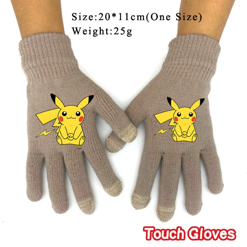 

[TAKARA TOMY] Pokemon Full Finger Elastic Gloves Touch Screen Warm-Keeping and Cold-Proof Outing Riding Adult Gloves A22101705