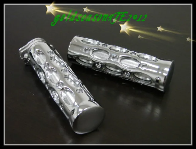 

7/8" Chrome Handlebar Hand Grips for HONDA cbr gsxr 600 750 1300 ninja zx YAMAHA SUZUKI KAWASAKI