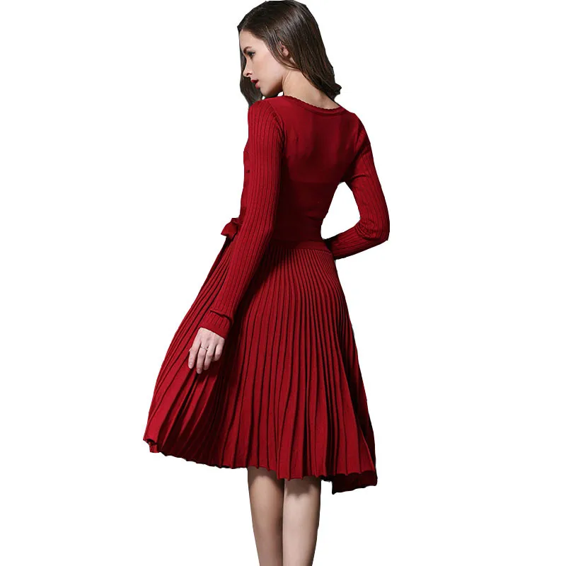 

Sexy Long-sleeved V-neck Dress Long Dress