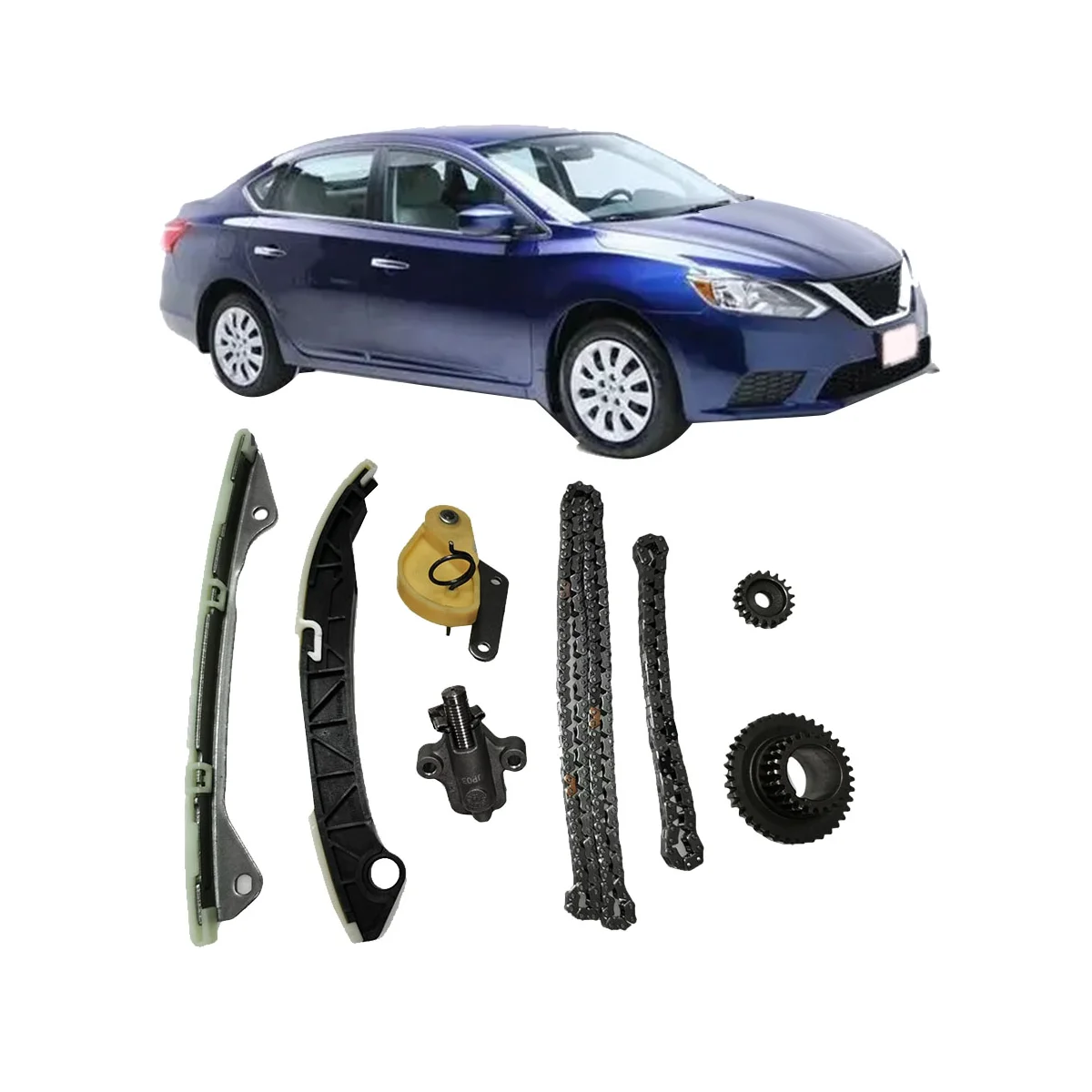 8 шт. комплекты цепей синхронизации для Juke Sentra 1.6L MR16 2012-2017 натяжитель направляющей