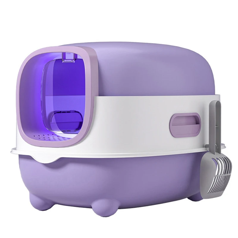 Закрытый ящик для кошачьего туалета большого размера защита от брызг изоляция