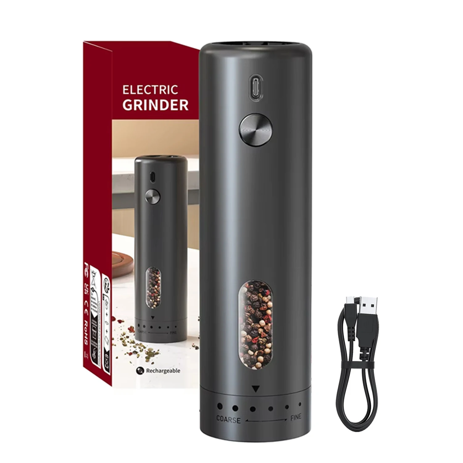 

FLYMUYU Электрическая мельница для соли и перца