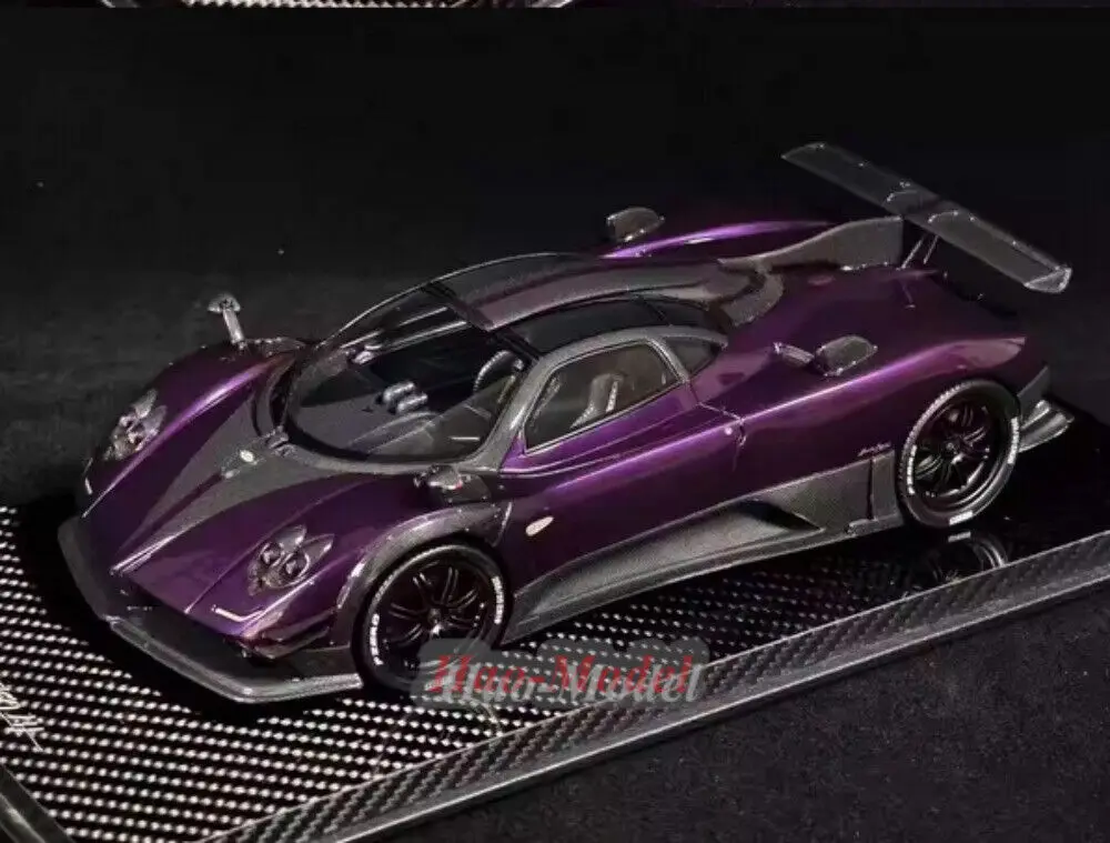 Фото Peako 1/18 для Pagani Zonda 760LH Limited, литая под давлением модель автомобиля, имитация игрушки, подарки на день рождения, коллекция для хобби, фиолетовый №4