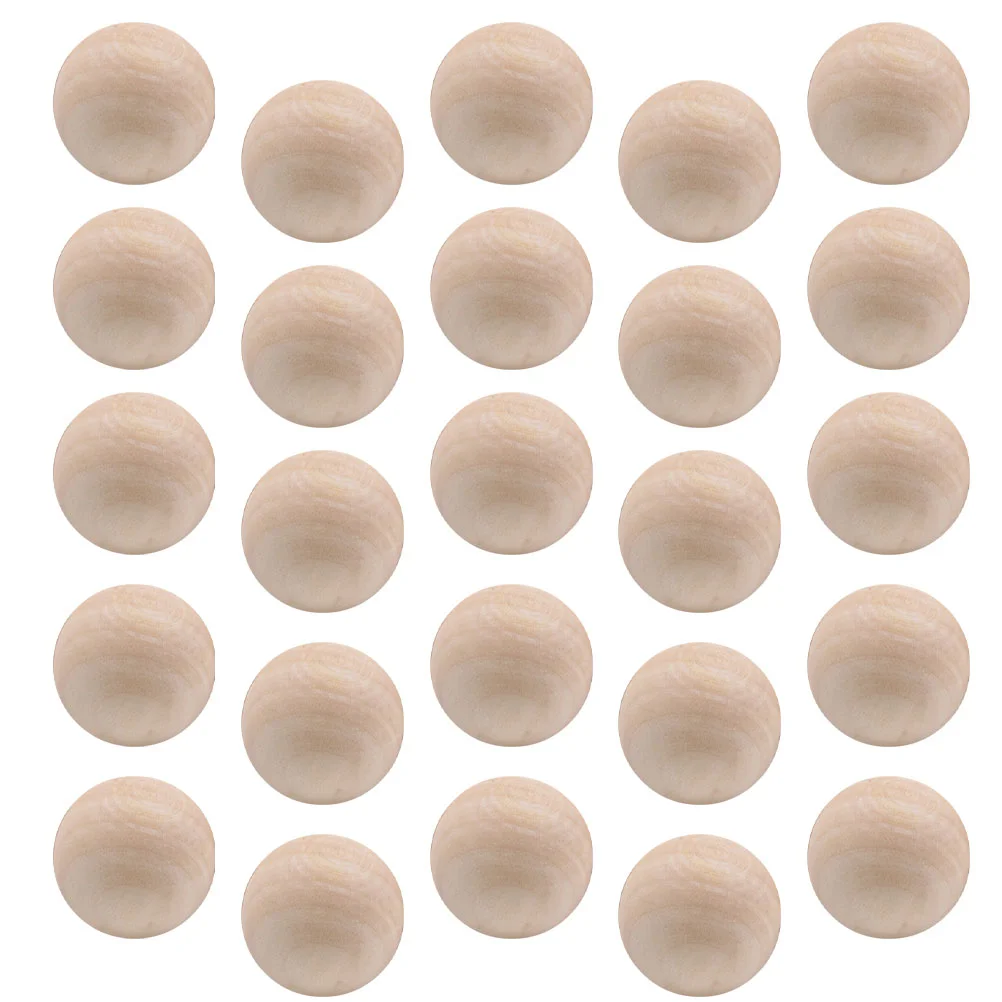 

30 Wood Beads Crafts Jewelry Spacers Bead Without Hole for Home Jewelry Making Kids Indoor Painting Wood Supplies ( Wood Color