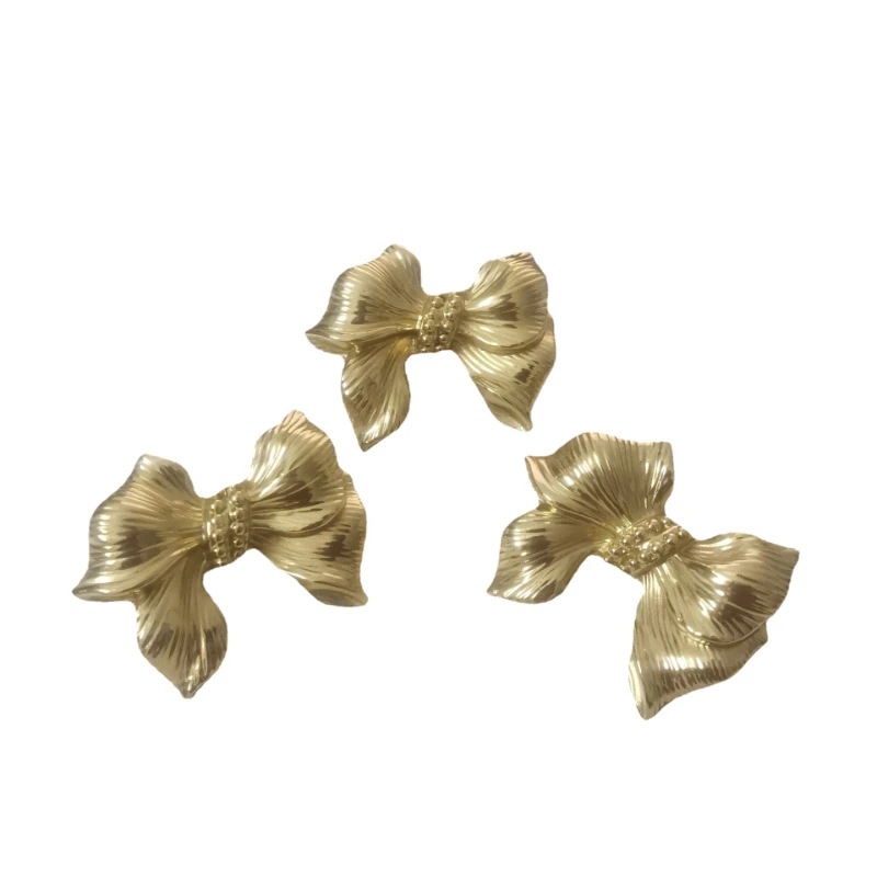 

Light Luxury Brass French Bow Handle Gold Cupboard Cabinet Door Handles Drawer Knobs and Pulls Furniture Bedroom Decor Hardware