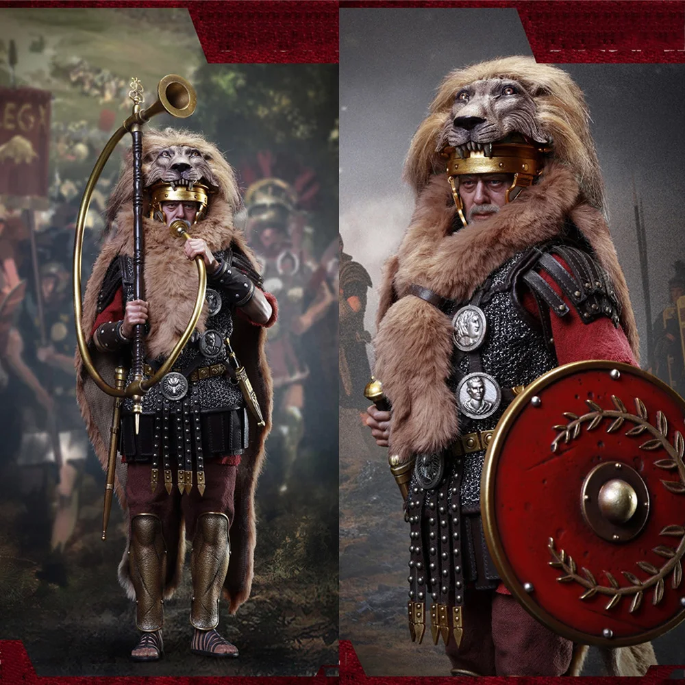 

HHMODEL x HAOYUTOYS HH18026 1/6 Male Soldier Imperial Legion Trumpeter Shield Wearing Armor 12'' Action Figure Toys For Fans