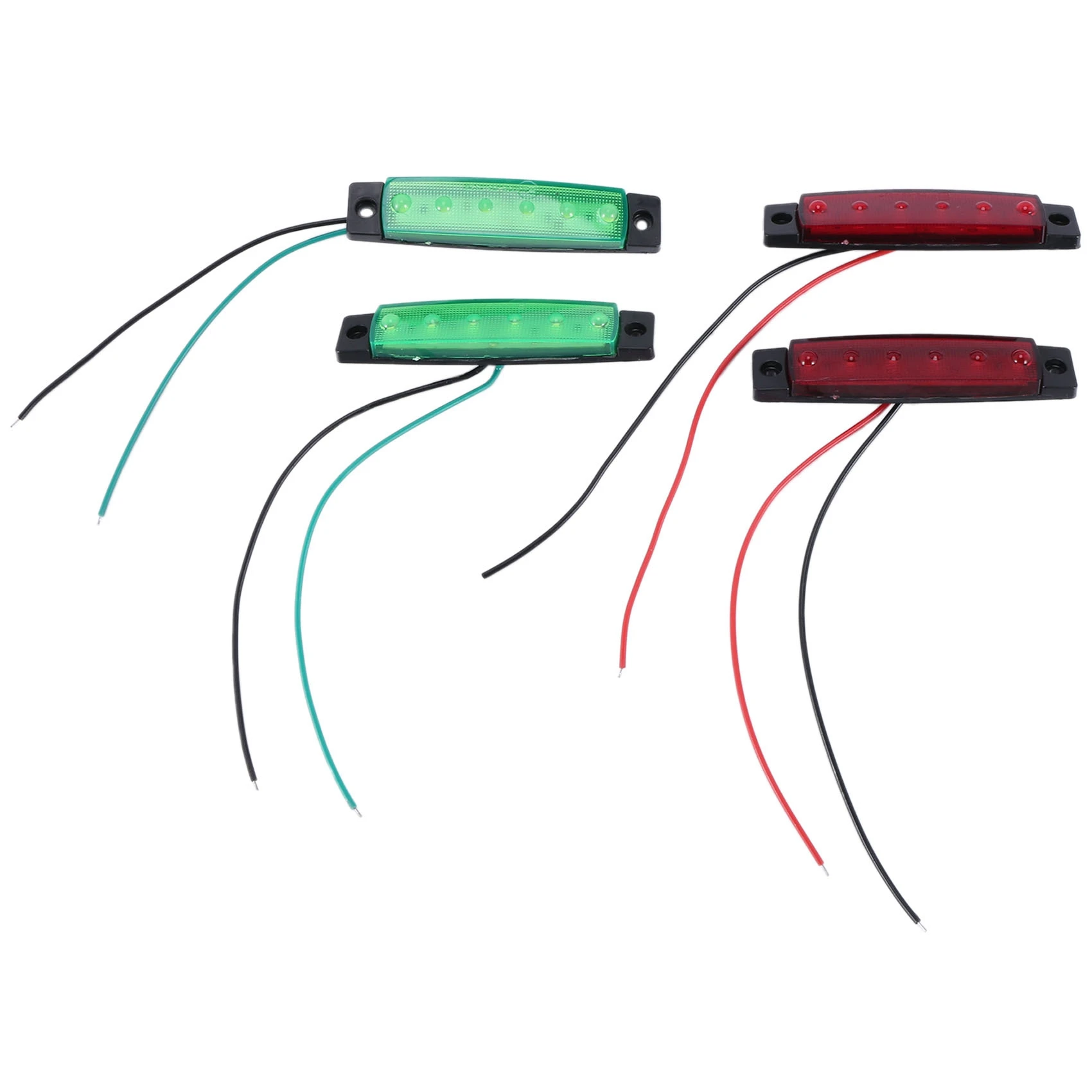 

4Pcs Red Green Boat Navigation LED Lights Stern Lights Boats Starboard Light 12V
