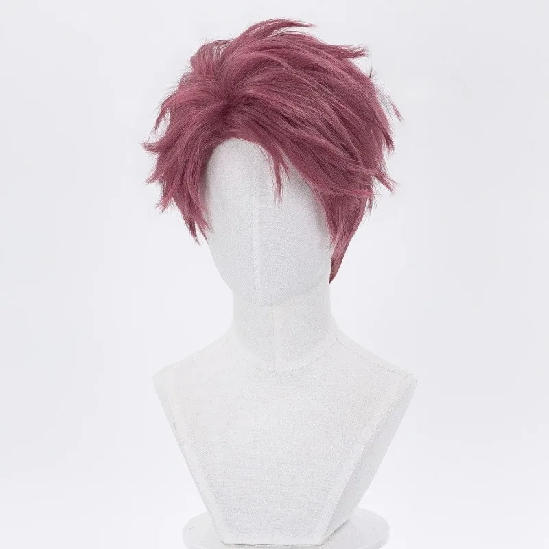 Фото Парик Valko Wig Game Love and Deepspace для косплея, красный короткий синтетический парик, аксессуары для ролевых игр, реквизит для мужчин, тематическая вечеринка №3