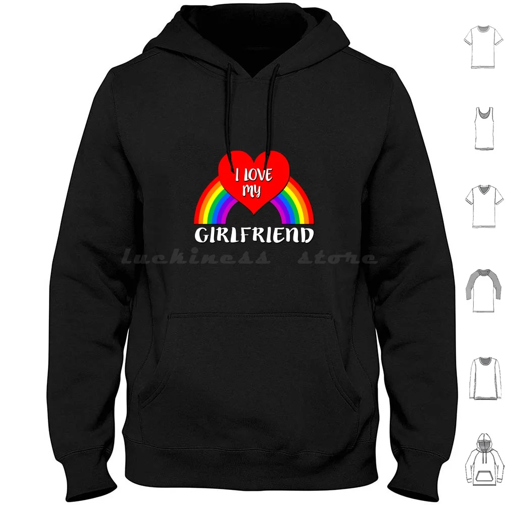 

I Love My Girlfriend Hoodies Long Sleeve Girlfriend Girlfriends I Love My Girlfriend Wlw Girls Who Like Girls Rainbow