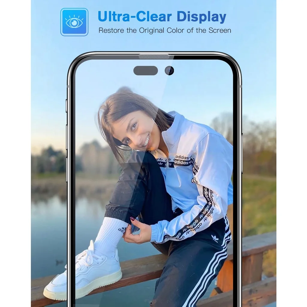 [2 Pack] 9H Tempered Glass Screen Protector with [Auto Dust-Elimination] Installation Kit for iPhone 13 14 Pro Max 14 Plus