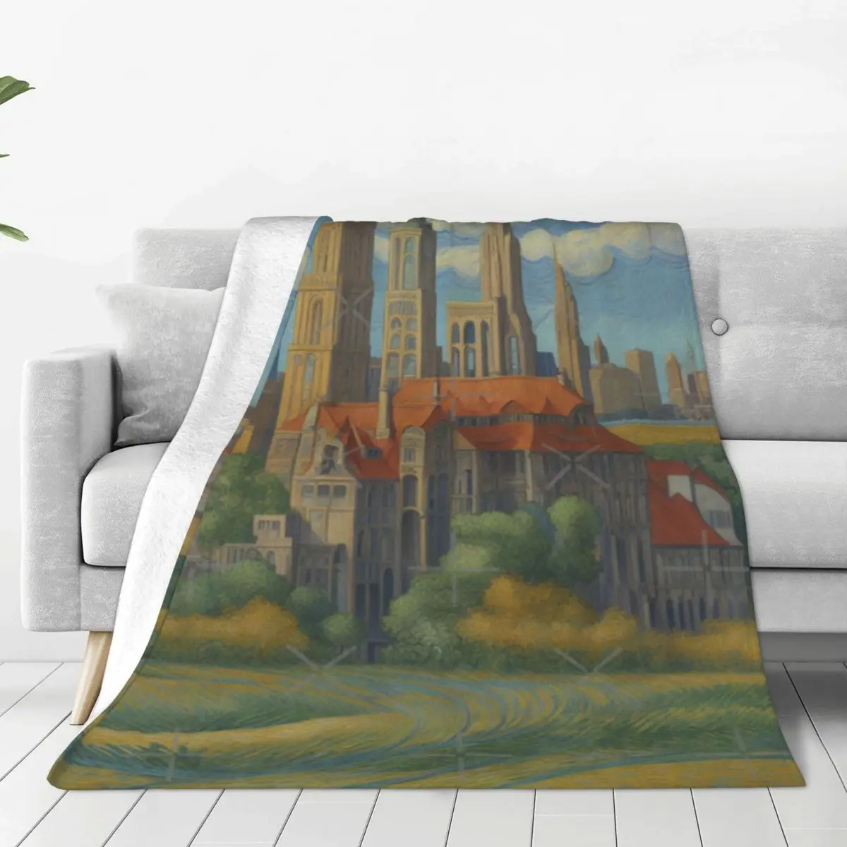Сказочный замок Винсент Ван Гог Пакет Одеяло Покрывало на кровать Путешествие