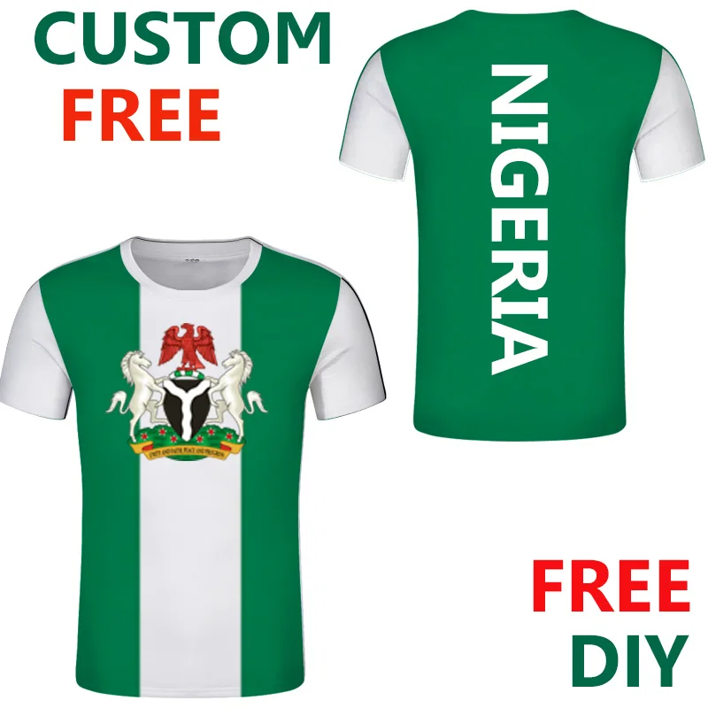 

Футболка с надписью «сделай сам», черная футболка с именем на заказ, Нигерия, Джерси, национальный флаг, Гвинея, текст, фото, нигерийская Повс...