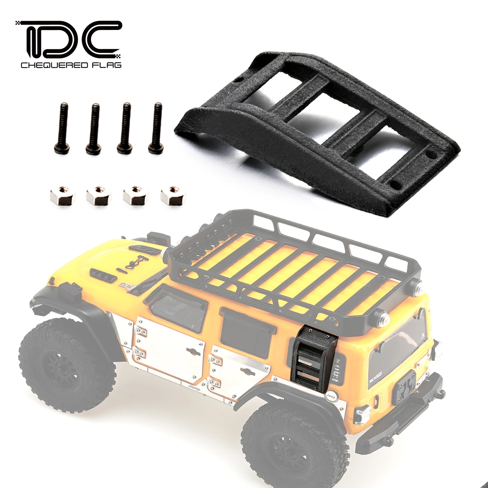 

Universal Hanging Ladder Stairs for Axial SCX24 1/24 Scale RC Crawler Car Body Upgrade Parts Jeep Wrangler