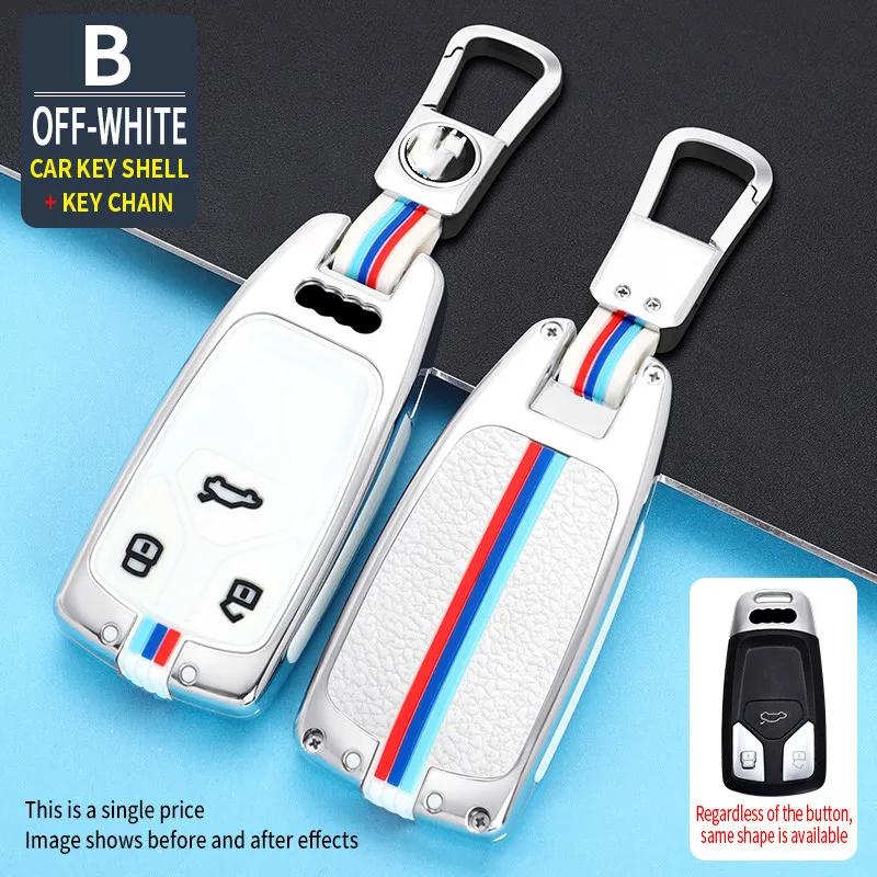 

Car Key Case Cover Key Bag For Audi a1 a3 8v a4 b9 a5 a6 c7 q3 q5 q7 tt Holder Shell Auto Keychain Protect Set Accessories