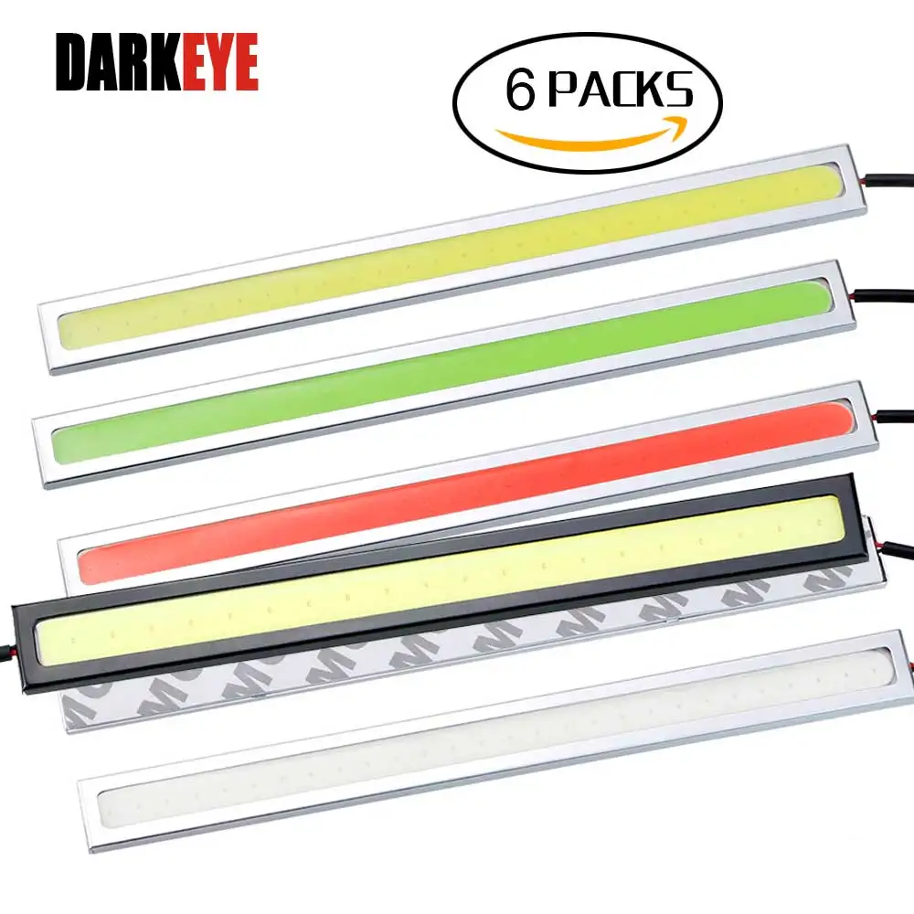 

DARKEYE Car Styling 6Pcs/lot 14cm COB+Aluminum LED DC12V Daytime Running lights Waterproof Auto Driving DRL Fog lamp DJ