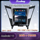 Автомагнитола Kaudiony, 10,4 дюйма, в стиле Tesla, Android 10,0, для Hyundai Sonata 8, Автомобильный мультимедийный плеер, GPS-навигация, DSP 2011-2015