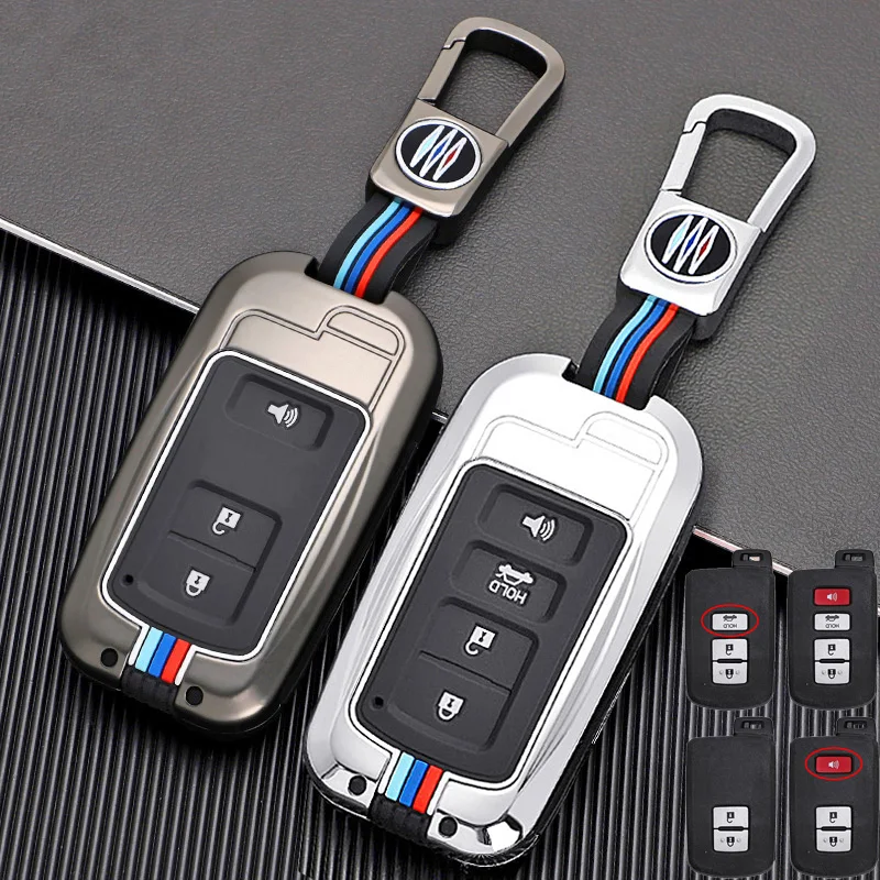 2/3/4 Button Zinc Alloy Car Key Case Cover For Toyota RAV4 Highlander Avalon Sequoia Tundra Tacoma 4Runner Land Cruise Prius V