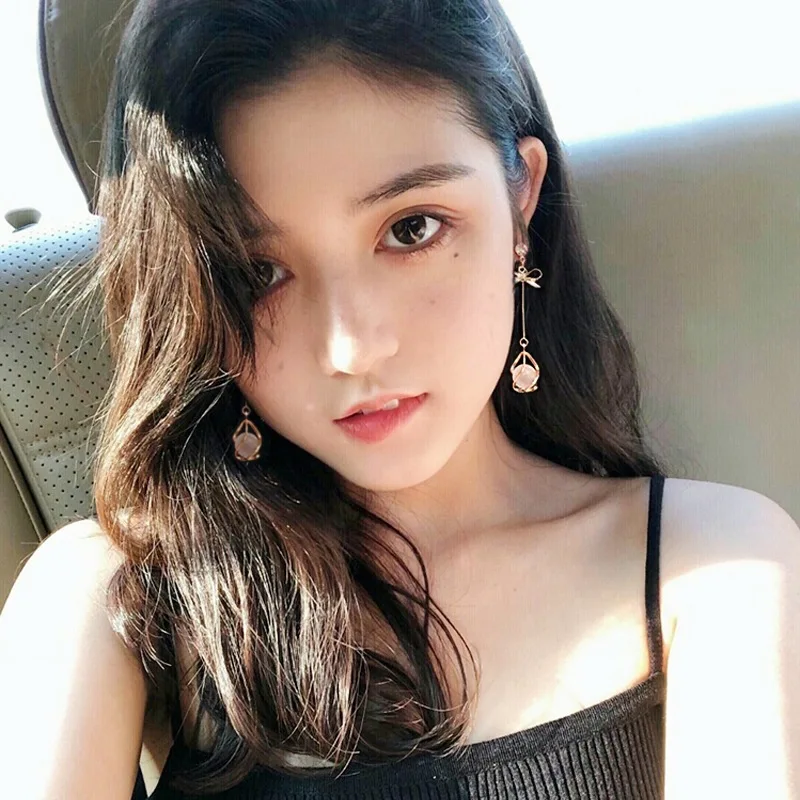 MEETSOFT серебро 925 пробы бант кисточки спираль кошачий глаз Женская Модная