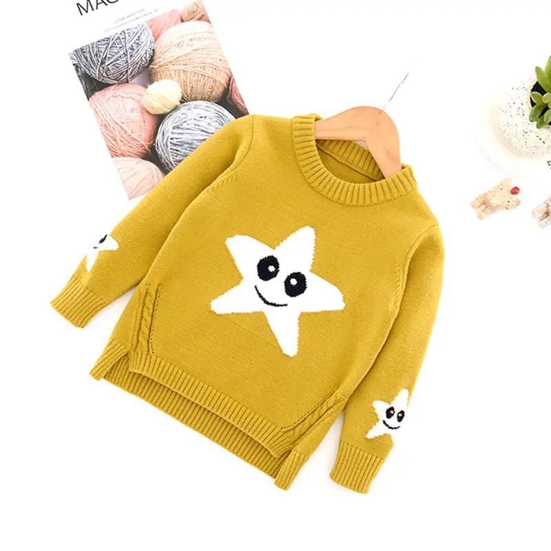

2022 New Sweater Kids Sweaters Autumn Girls Turtleneck Sweaters 1-6Yrs Baby Boys Pullover Winter Knitted 2 3 4 5 6 8 year