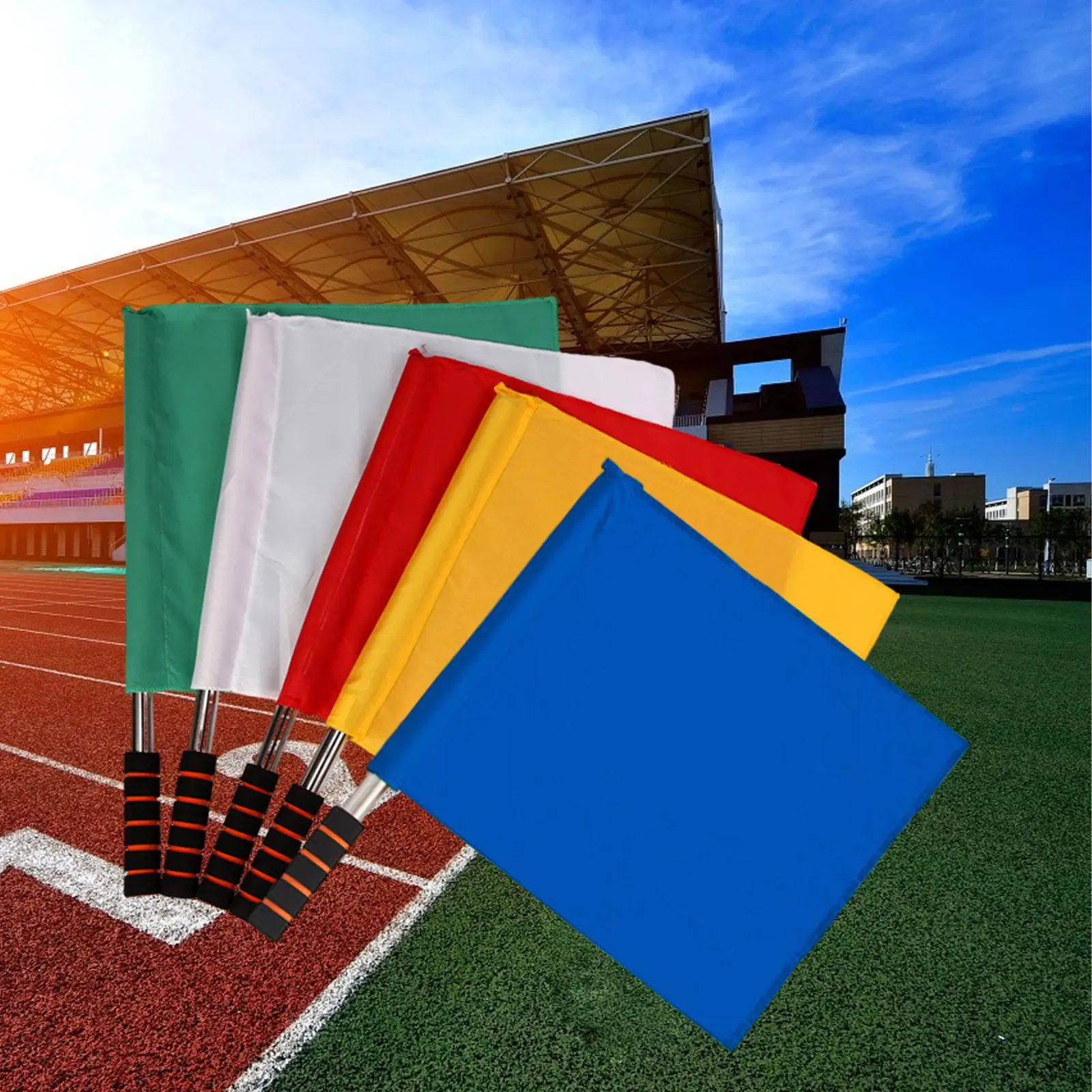 3 шт. флаг футбольного рефери начальный регби баскетбол тренировочный спорт с