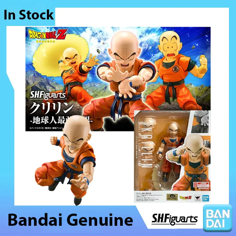 Фото Коллекционная фигурка Bandai 100% Оригинальная модель дракона SHF Криллин: Самый сильный человек на Земле, готовая модель, игрушка для мальчиков, подарок №1