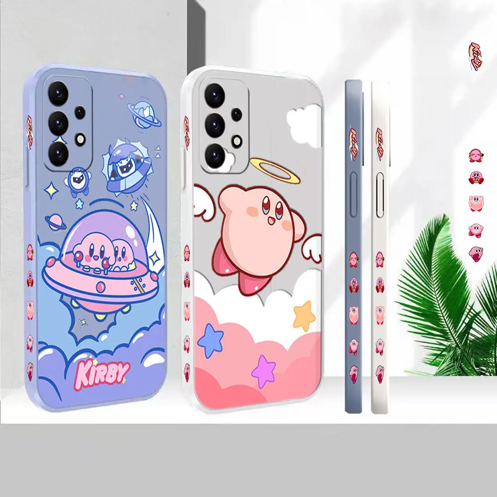 

Cartoon Cute K-Kirby Case For Samsung A91 A73 A72 A71 A53 A52 A51 A42 A33 A32 A31 A23 A22 A21S A13 A12 A02S AO3S 5G Case Cover