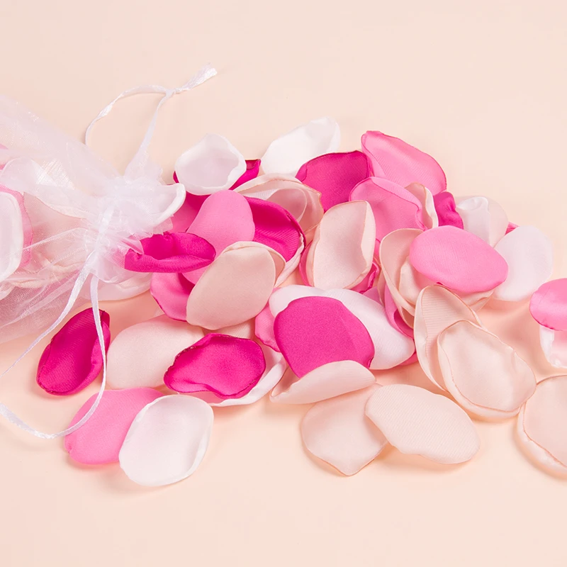 

200pcs Artificial Rose Petals Romantic Wedding Anniversary Colorful Silk Rose Flower Petals for Wedding party Flower Decoration