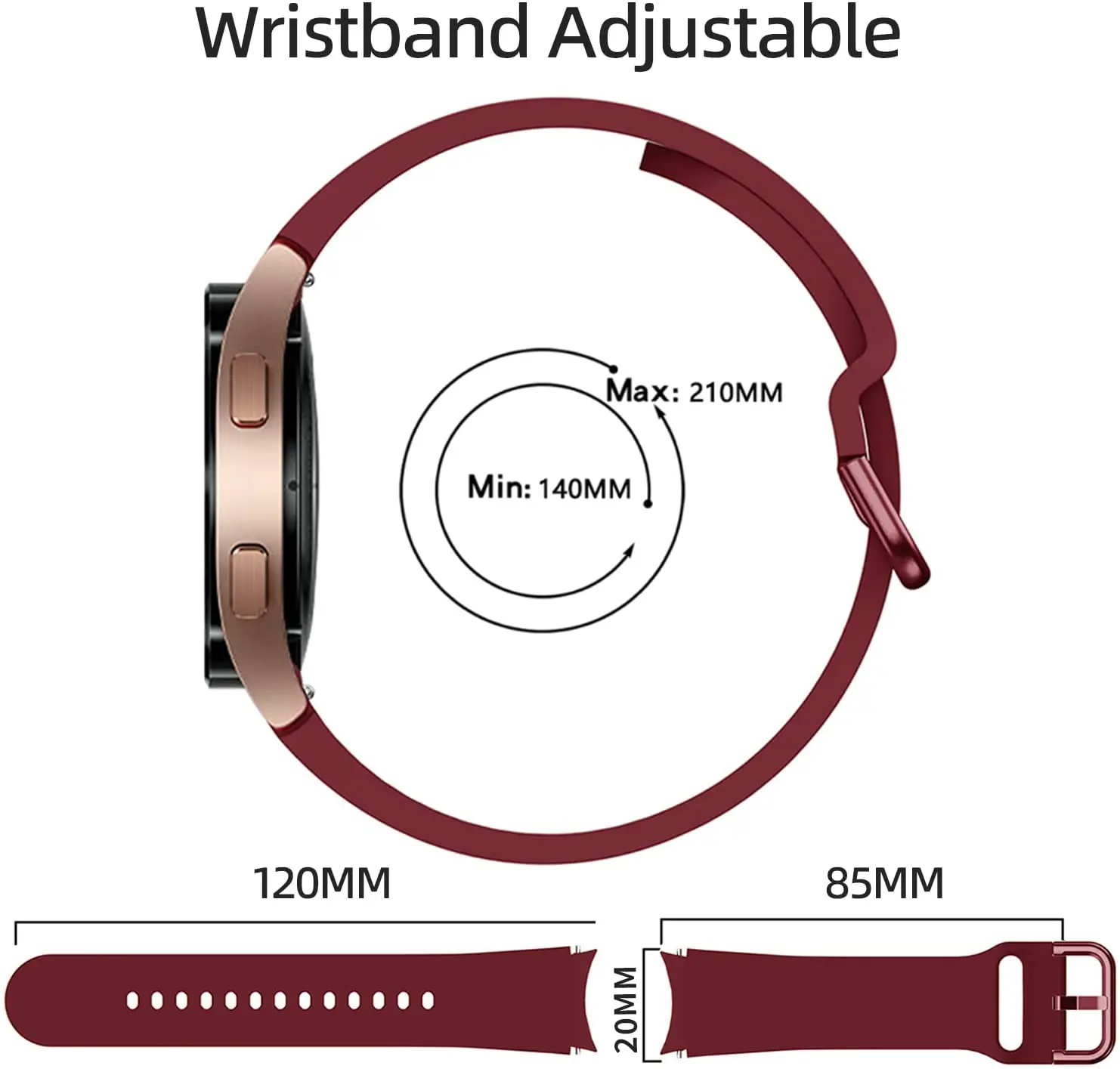 5 Packs Strap for Samsung Galaxy Watch 4 40mm 44mm/Galaxy Watch 4 Classic 46mm 42mm,20mm Silicone Replacement Band for man Women