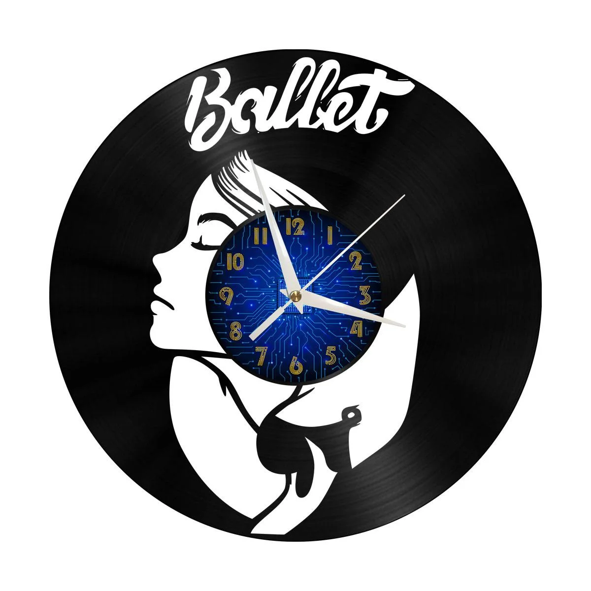 

Ballet Vinyl Wall Clock, Vinyl Record Clock Wall Art Silent & Non-ticking